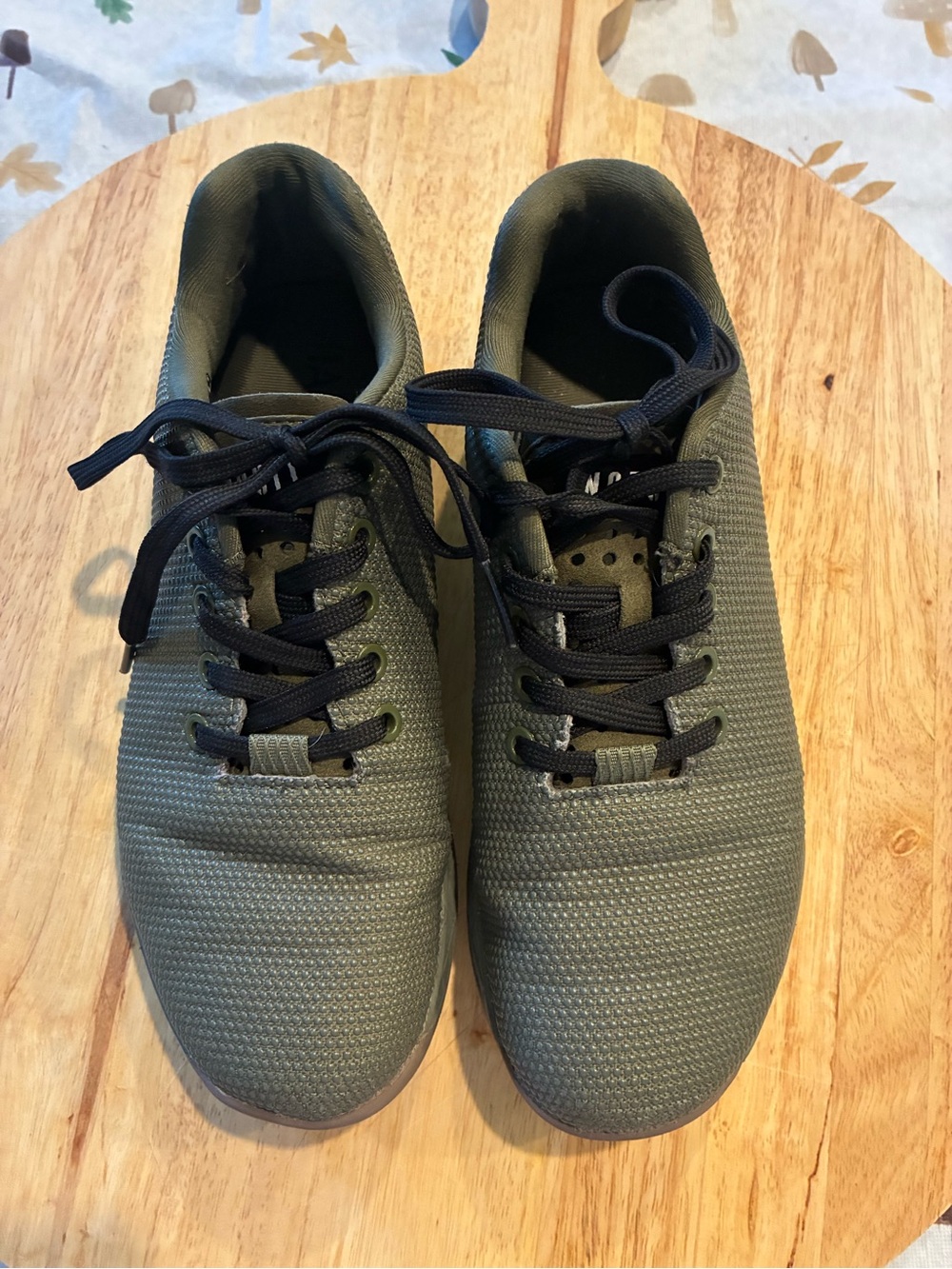 Womans nobull Olive Green Lace-Up Casual Sneakers size 9